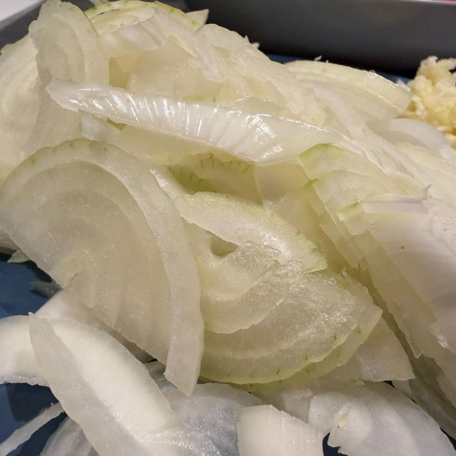 Peel and thinly slice onion.