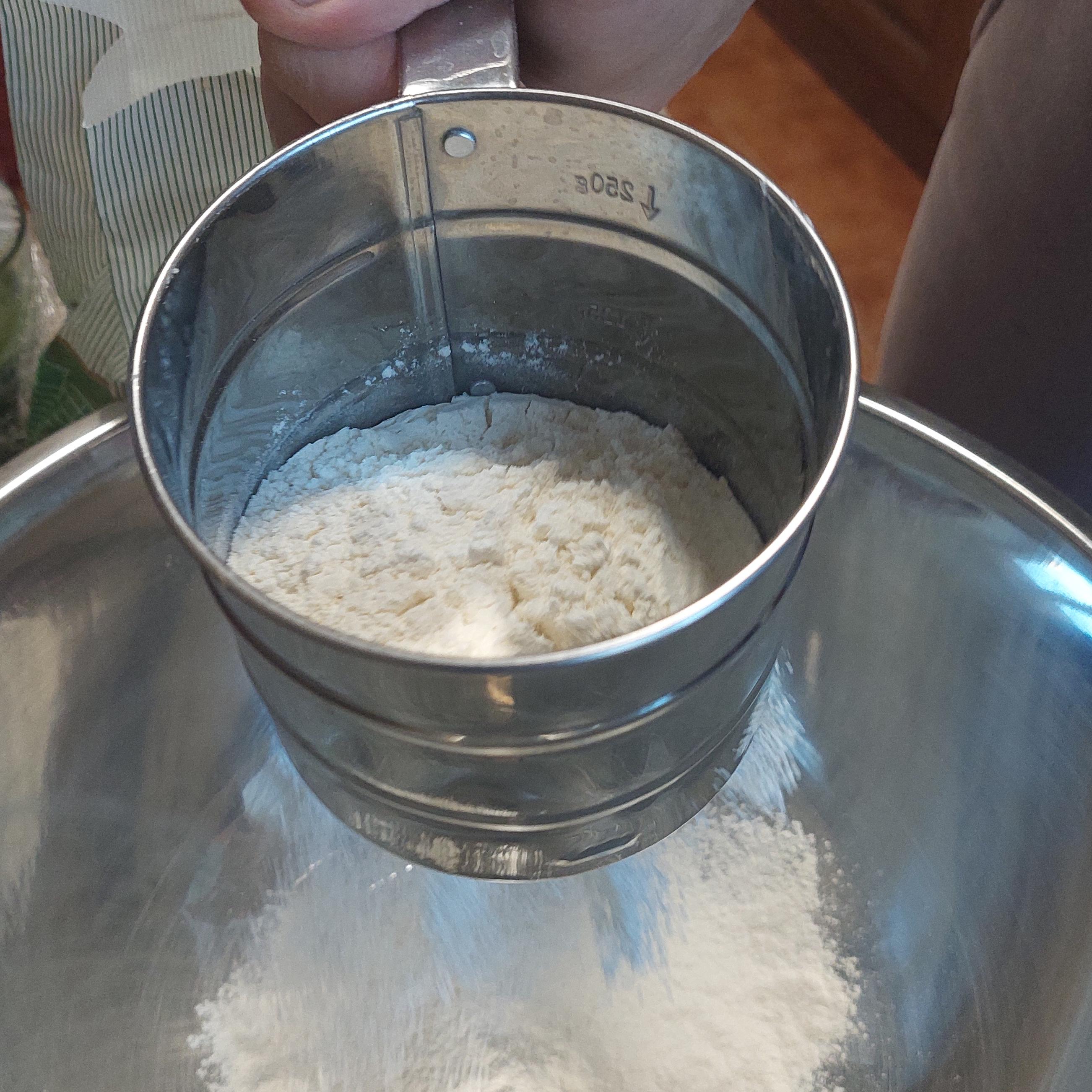 Run the flour through sieve